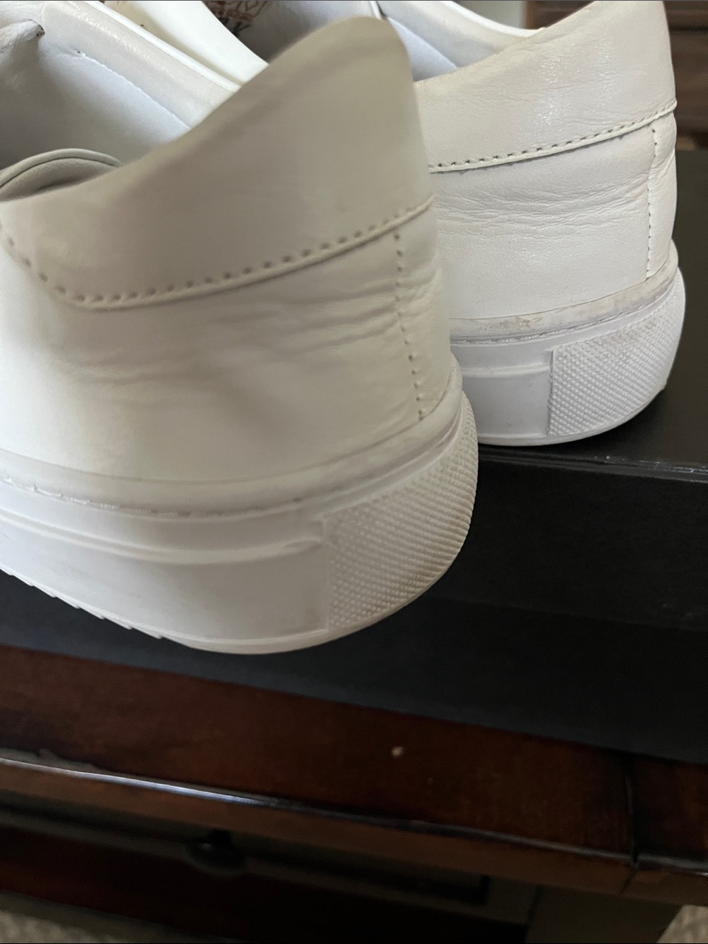 Beckett Simonon White Leather Low-Top Sneakers with Tonal Laces - Picture 14 of 16